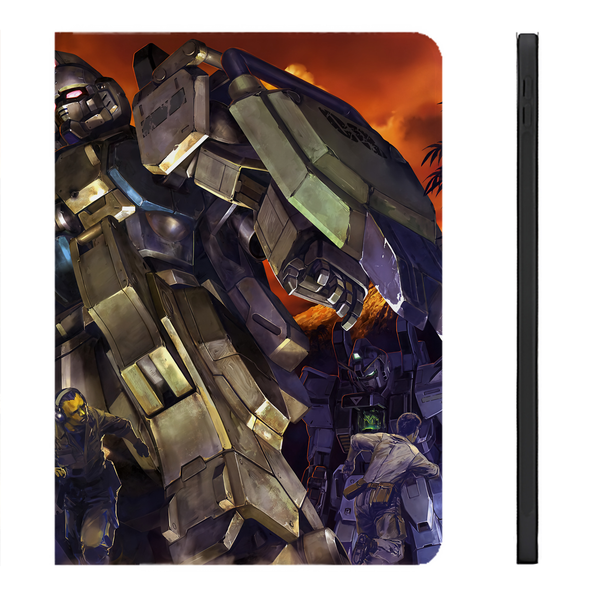（画像用） 機動戦士ガンダム Mobile Suit Gundam IPadケース ペンホルダー付き ブックスタイルデザイン